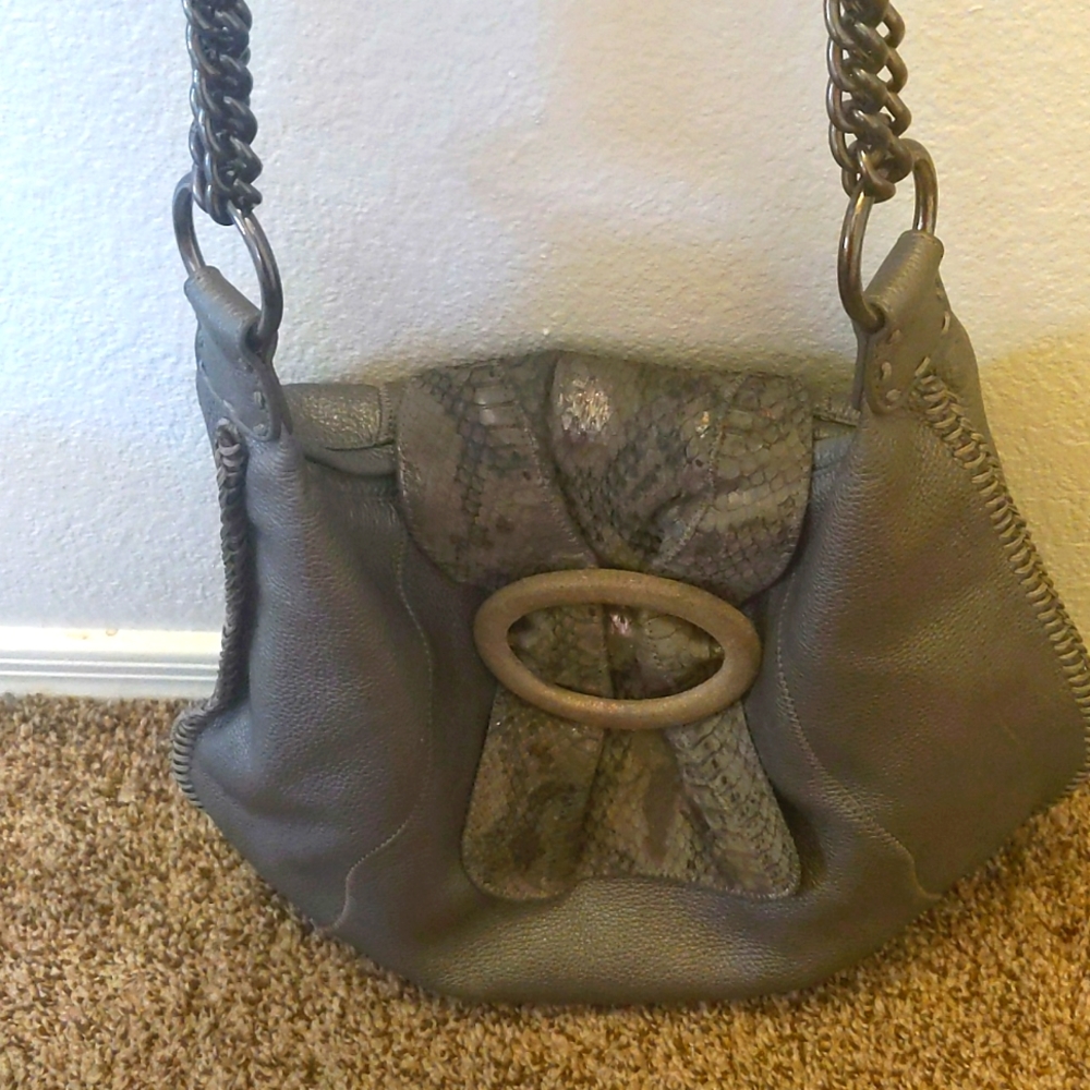 GUC Chi by Falchi snakeskin leather purse
